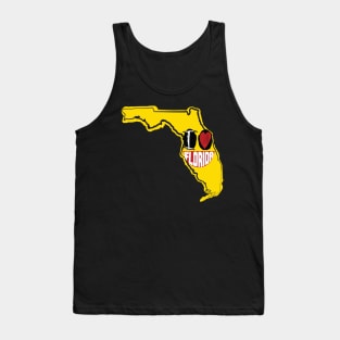 I Love Florida Smiling Happy Face Tank Top